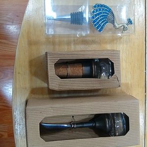 Wine stoppers and cheese knife